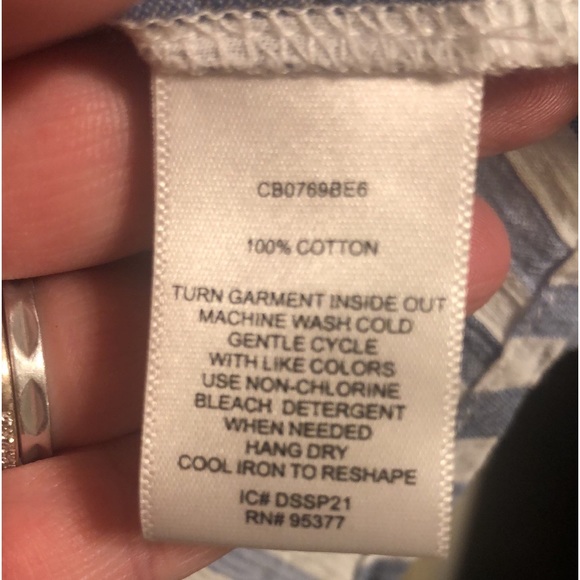 💕*NWT*SANCTUARY BOYFRIEND RELAXED BLUE STRIPED L/S BUTTON DOWN! 🎊 - Picture 14 of 15